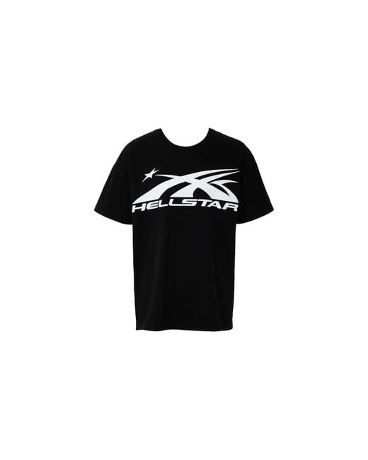 HELLSTAR Black Sports Logo T-Shirt Hsr348" for men