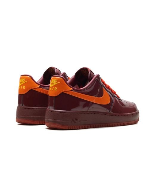 Nike Red Air Force 1 Low "Patent Leather Dark Team Safety" Io4489 601" for men