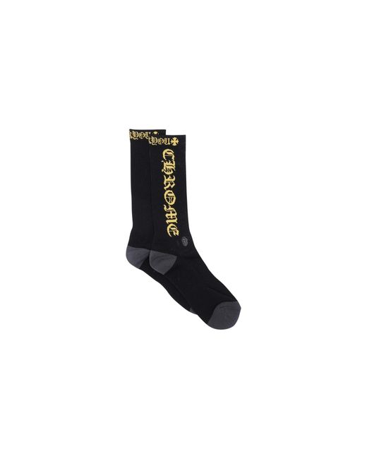 Chrome Hearts Black Fuck You Logo Socks (1 Set) Chrm0595" for men