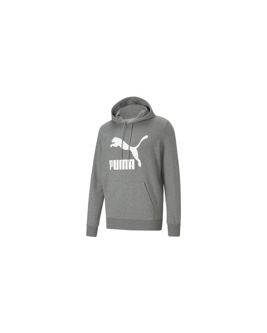 PUMA Black Classics Logo Hoodie "Medium Heather" 530084 03" for men