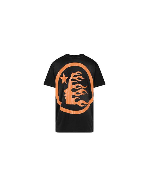 HELLSTAR Black Sport Logo Gel T-Shirt Hs01Scc001 Ora" for men