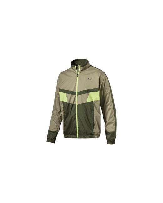 PUMA Green Retro Woven Jacket "Elm Olivine" 518110 02" for men