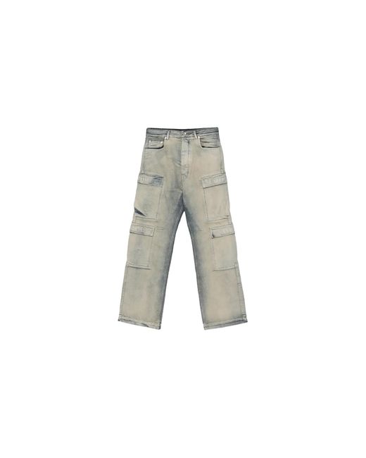 Rick Owens Black Double Cargo Jeans "Acid Wash" Du02E7361 Dmp Acid" for men