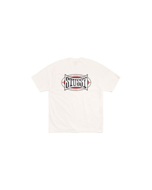 Stussy Black Champion Oval Tee Pigment Dyed "Natural" Stus260" for men