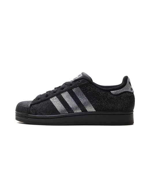 Adidas Black Superstar Ii "Rhinestone" Ih4200"