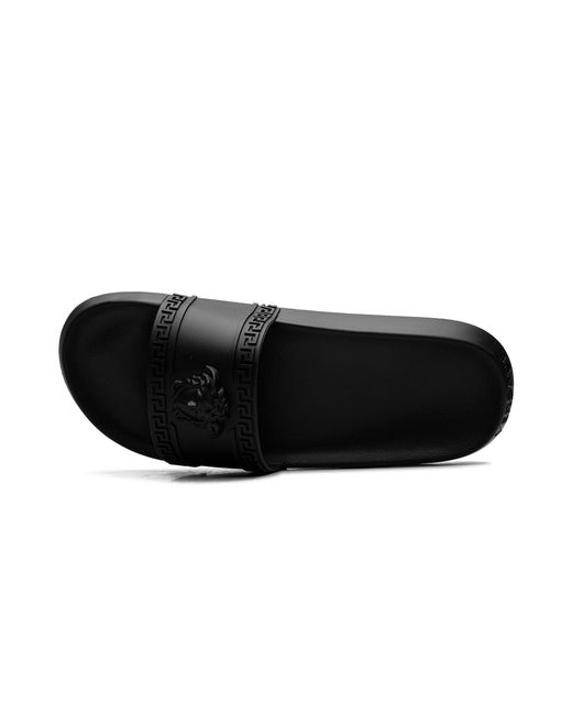 Versace Black Palazzo Medusa Pool Slide 1008733 Dg09G 1B000" for men