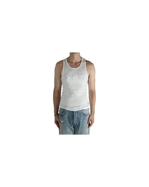 Vetements Black Vet Tank Top Mh76Tt220W Whit" for men