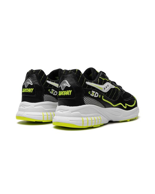 Saucony Black 3D Grid Hurricane "Acid" S70646 6" for men
