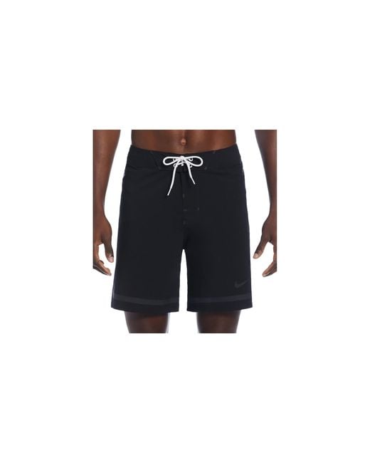 Nike Black Fadeaway 7" Board Shorts Nesse504 001" for men