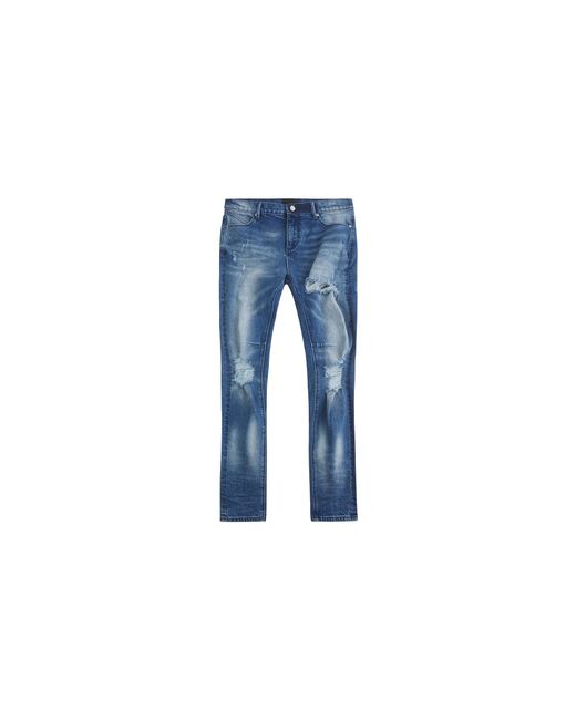 RTA Black Clayton Medium Wash Distressed Denim B1182Mdwds" for men