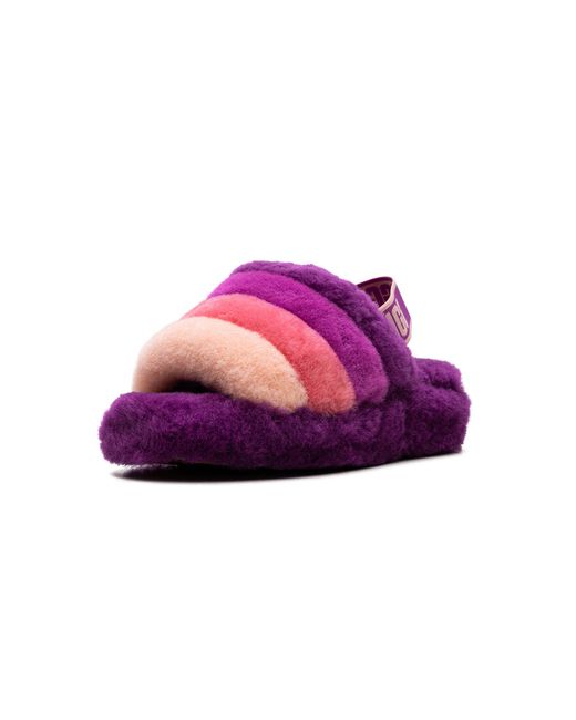 Ugg Purple Fluff Yeah Slide "Berrylicious Multi" 1097169 Bsml"