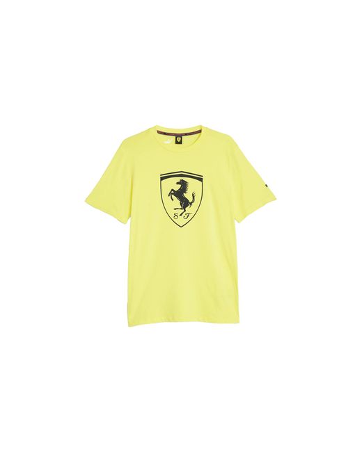 PUMA Yellow Ferrari Race Tonal Big Shield Tee "Speed" 620951 04" for men