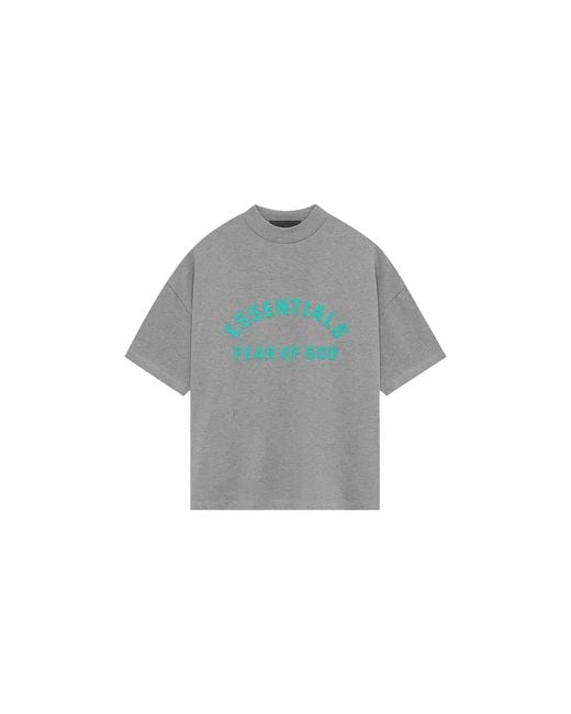 Fear Of God Black Heavy Jersey Ss T-Shirt "Dark Heather Oatmeal" 125Sp242003F" for men