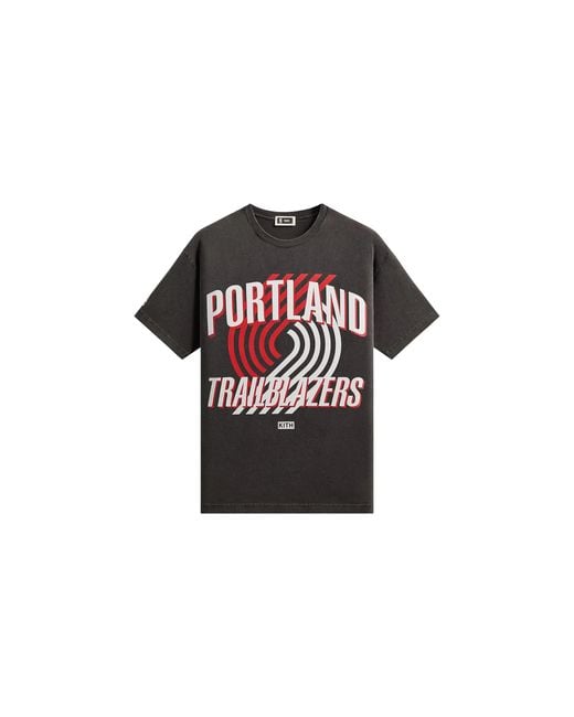 Kith Black Nba All-Star Portland Trail Blazers Vintage T-Shirt Khm034992 001" for men