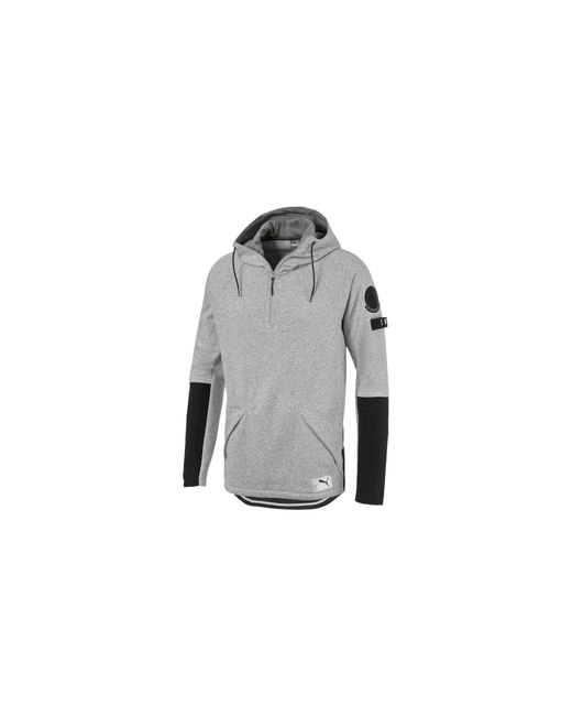 PUMA Black Ftblnxt Casuals Hoodie "Light Heather Charcoal" 656125 02" for men