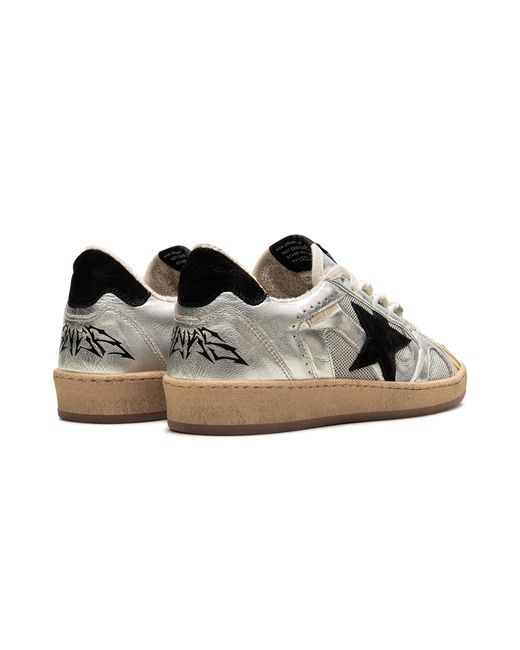 Golden Goose Deluxe Brand Black Ball Star Double Quarter With Waves Laminated And Net Upper Suede Star And Heel Gwf00556.F005687.60246"