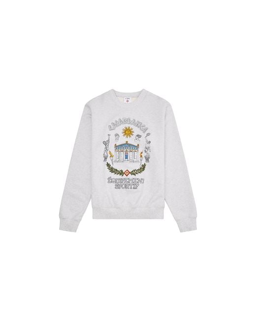 Casablanca Black Le Temple Du Sport Embroidered Sweatshirt Mps25 Jtp 293 05" for men