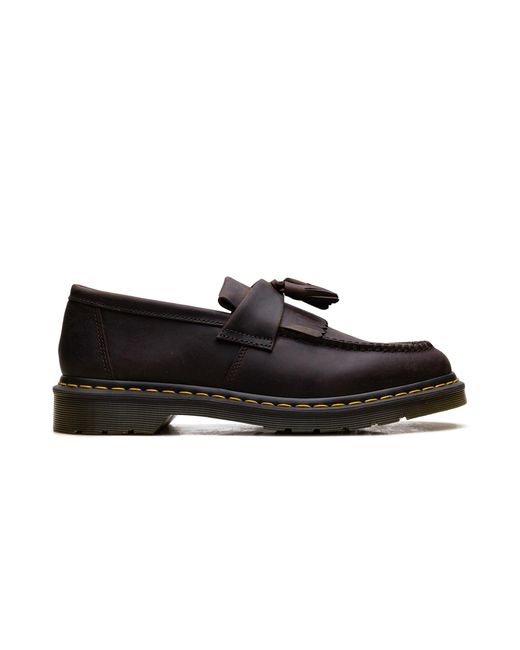 Dr. Martens Black Adrian Crazy Horse Leather Tassel Loafers 30917201" for men