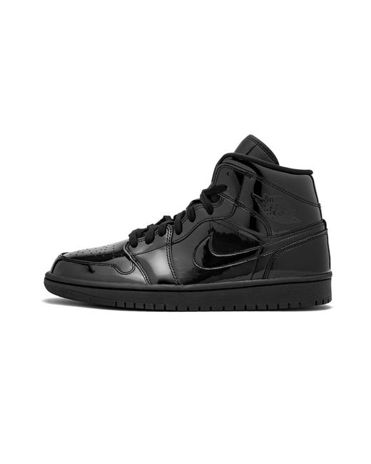 Nike Black Air 1 Mid Patent Leather" Bq6472 002"
