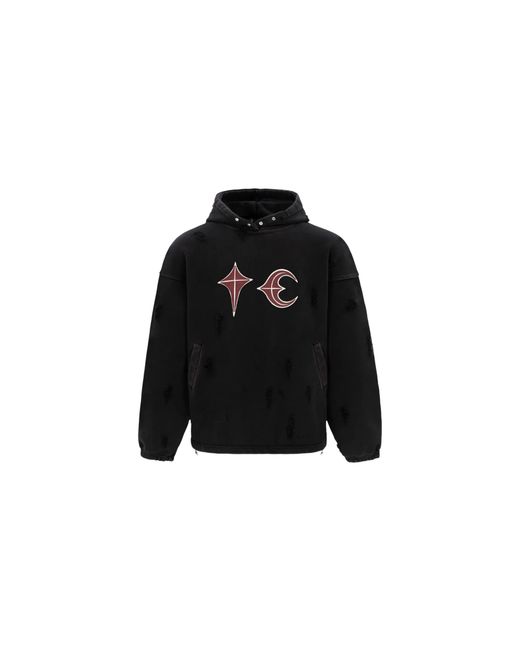 THUG CLUB Black Rock Hoodie Tc24Ss0401" for men