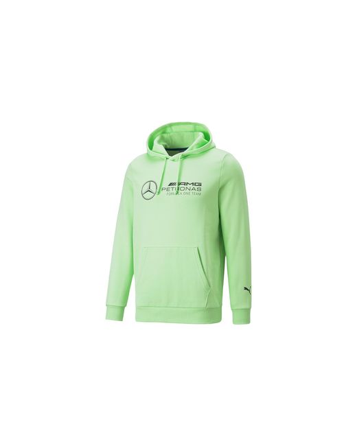 PUMA Green Mapf1 Mercedes Essential Fleece Hoodie "Paradise" 537313 16" for men