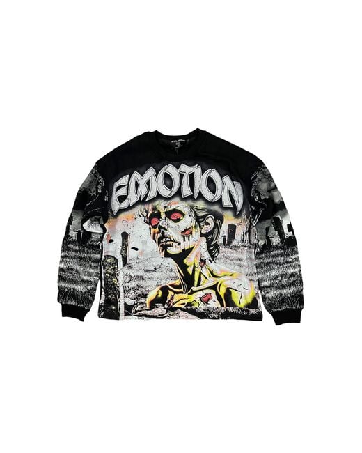 Mixed Emotions Black Tombstone Long Sleeves Sweatshirt Mixe034" for men