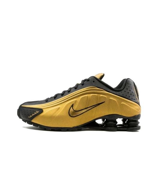 Nike Black Shox R4 "metallic Gold" Shoes