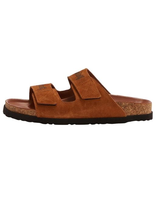 Palm Angels Brown Logo Printed Slide Sandals "Sand" Pmih004F22Lea0011700" for men