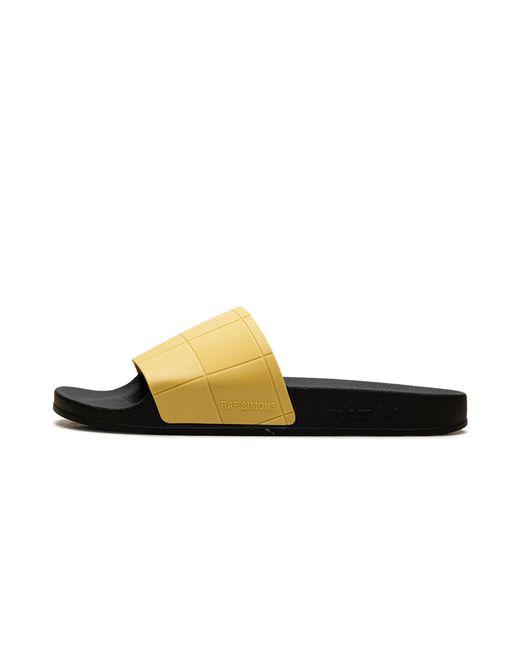 Adidas Black Adilette Checkerboard Slides "Raf Simons for men