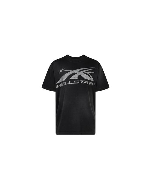 HELLSTAR Black Sport Logo Gel T-Shirt Hs01Scc001 Whi" for men