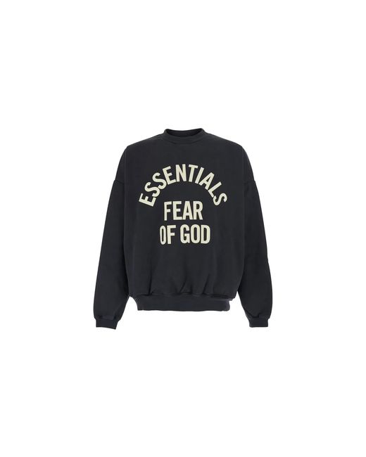 Fear Of God Black Campus 90's Crewneck Sweatshirt "Faded" 192Sp266591F" for men