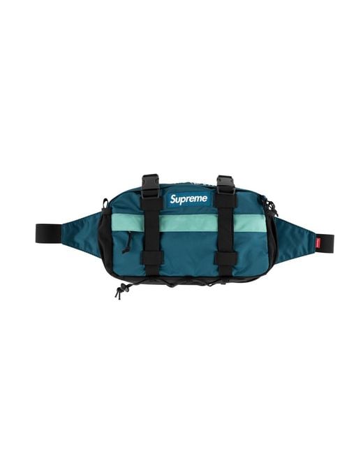 blue supreme waist bag