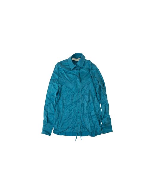 Off-White c/o Virgil Abloh Blue Front Coulisse Shirt Owga063F19F800503000"