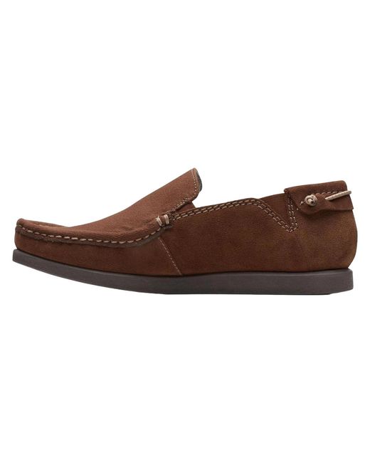 Clarks Brown Shacrelite Step "Dark Tan Suede" 26171803" for men