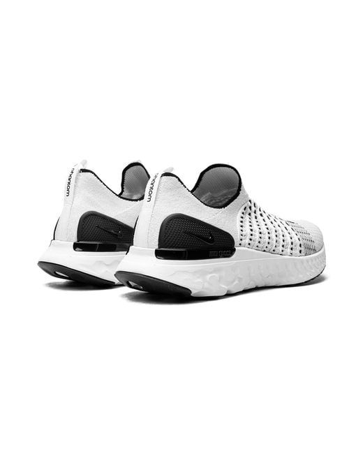 Nike Black React Phantom Run Flyknit --Pure Platinum" Cj0277 100" for men