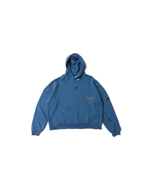 PALY Blue Hollywood Blank Hooded Sweatshirt 4U011Q1008Nvy" for men