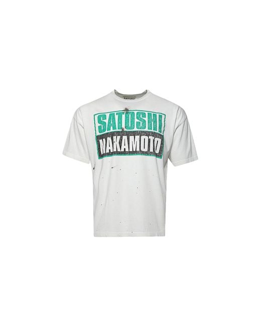 Satoshi Nakamoto Black Minute Press T-Shirt Sat077" for men