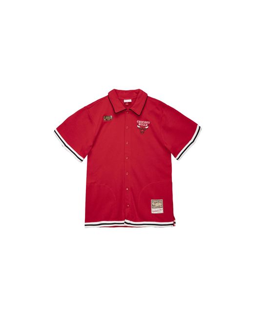 Mitchell & Ness Nba Chicago Bulls French Terry Shooting Shirt "Chicago Bulls" Btftef18030-Cbured1" for men