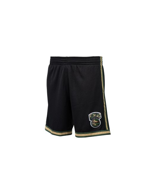 Mitchell & Ness Black Nba Straight Fire Camo Swingman Shorts "1991 New York Knicks for men