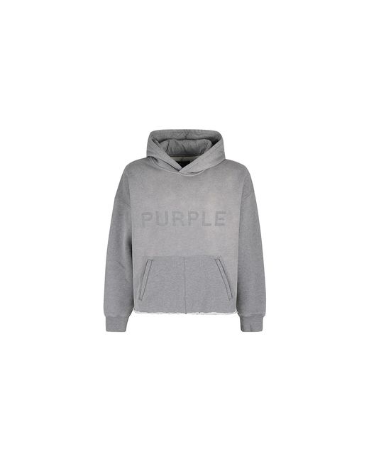 Purple Brand Black Heavyweight Fleece Hoodie "Heather" M4104 Hfmh424" for men