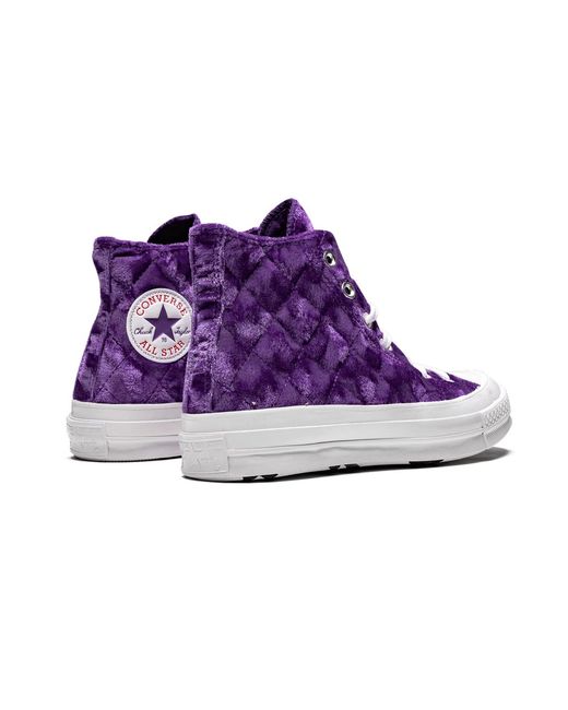 Converse Purple Chuck 70 Hi "Quilted Velvet" 165600C" for men