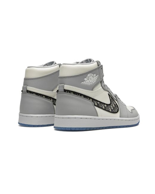 Nike Gray Air 1 Retro High "Dior" Cn8607 002" for men