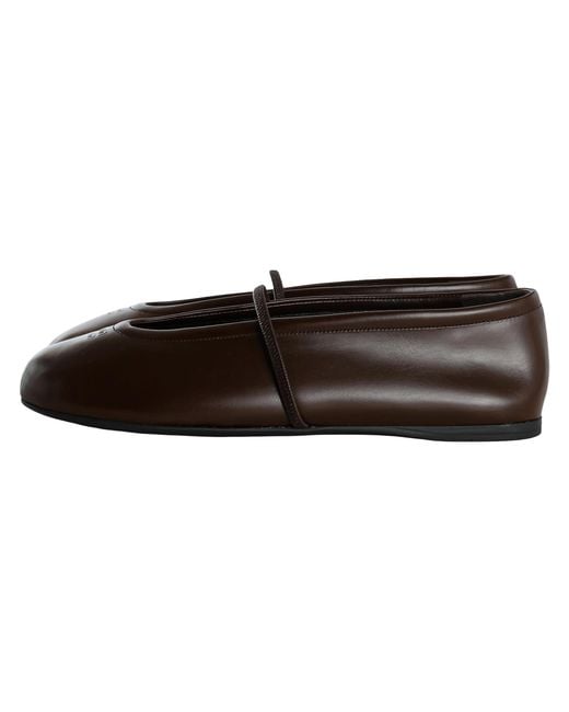 Miu Miu Black Nappa Leather Ballerinas "Dark" 5F334E 070 F0003"