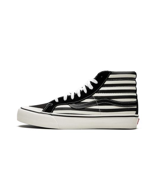 vans sk8 hi white black stripe