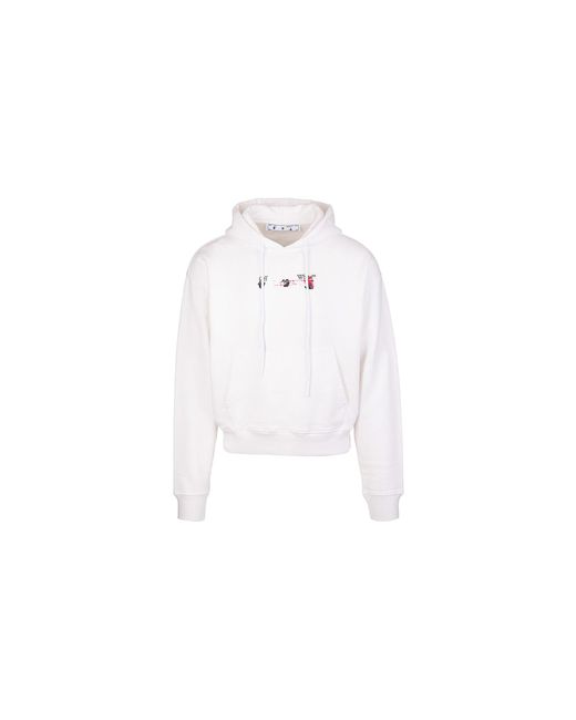 Off-White c/o Virgil Abloh Black Arrow Logo-Print Pullover Hoodie "Fuchsia" Ombb037F21Fle0150132" for men