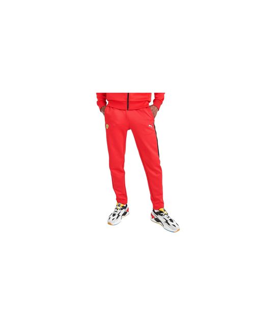 PUMA Black Scuderia Ferrari Race T7 Track Pants 597945 01" for men