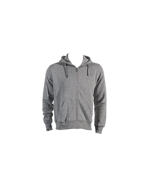 Nike Black Brushed Fleece Zip Hoodie "Heather 502638 063" for men