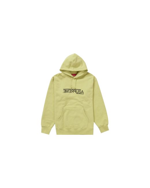 Supreme Green Usa Hooded Sweatshirt "Light Sage" Fw21Sw79 Light Sage"