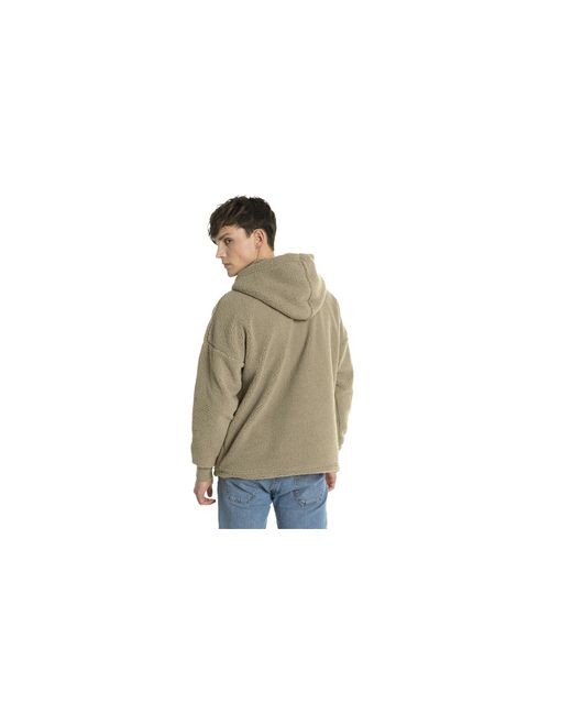 PUMA Black Downtown Sherpa Halfzip Hoodie "Elephant Skin" 576770 38" for men