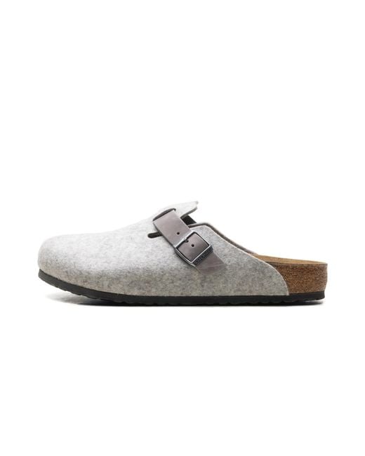 Birkenstock Black Boston Natural Leather Felt "Light" 1026149" for men